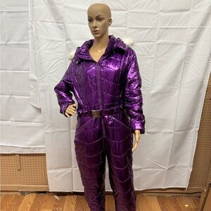 Women’s Metallic Purple Snowsuit/Skisuit